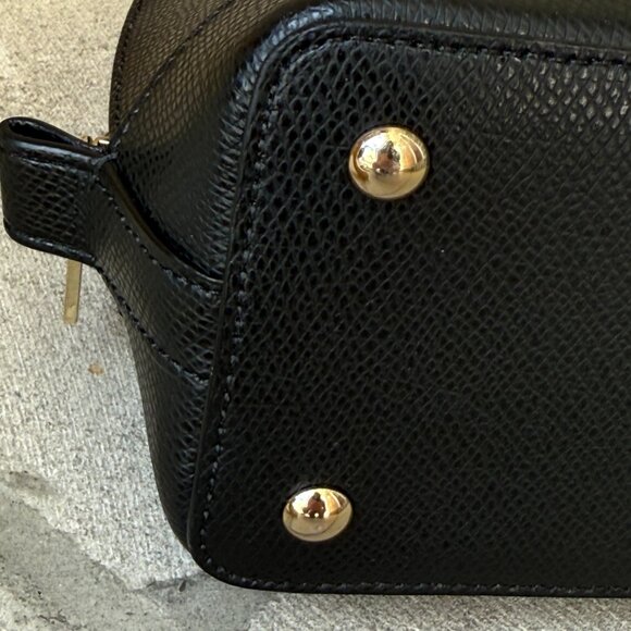 COACH MINI SIERRA DOME CROSSGRAIN LEATHER SATCHEL CROSSBODY BAG Black Leather - Picture 12 of 15